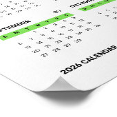 サッカーモチベーション2026カレンダー ポスター (角)