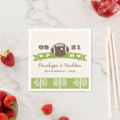 サッカーモノグラムのの結婚選手 スタンダードカクテルナプキン (インサイチュ)