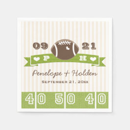 サッカーモノグラムのの結婚選手 スタンダードカクテルナプキン
