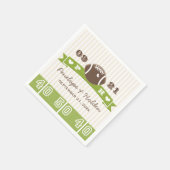 サッカーモノグラムのの結婚選手 スタンダードカクテルナプキン (角)