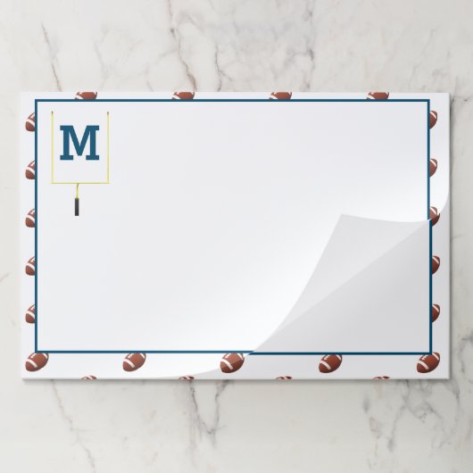 サッカーモノグラムのをテーマにした ペーパーパッド (折り畳み)