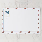 サッカーモノグラムのをテーマにした ペーパーパッド (正面)