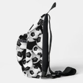 サッカーモノグラムのボールの模様 スリングバッグ (右)