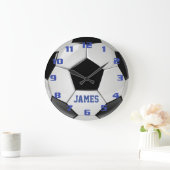 サッカーモノグラム ラージ壁時計 (ホーム)