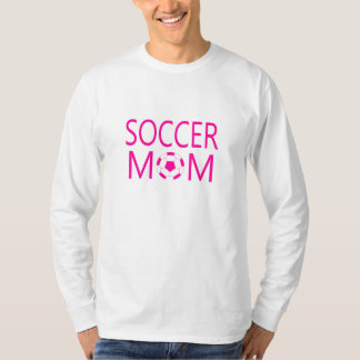 サッカーユニセックスママLSティーピンク Tシャツ