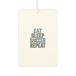サッカーユニフォーム Eat Sleep Repeat ヴィンテージTシャツ_1 カーエアーフレッシュナー