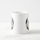 サッカーユニークのアートワーク コーヒーマグカップ (中央)