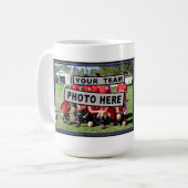 サッカーユニークコーチのギフトパーソナライズされた写真 コーヒーマグカップ (正面左)