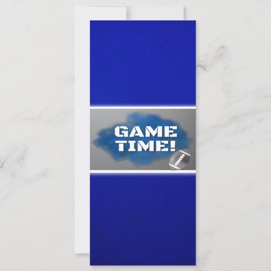 サッカーユニークチケットデザイン誕生日招待状 招待状 (裏面)