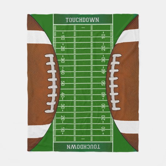 サッカーユニークフィールドサッカー毛布 フリースブランケット (正面)