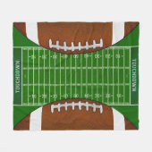 サッカーユニークフィールドサッカー毛布 フリースブランケット (正面(横))