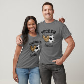 サッカーユンティヒョウハートスポーツプレイヤー母 Tシャツ (ユニセックス)