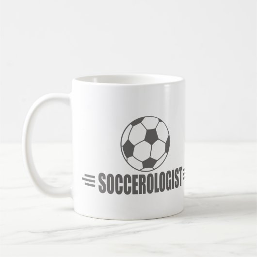 サッカーユーモアのある コーヒーマグカップ (左)