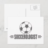 サッカーユーモアのある ポストカード (正面/裏面)