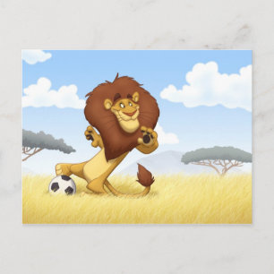 サッカーライオンのはがき ポストカード