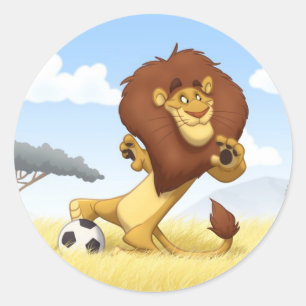 サッカーライオンシール ラウンドシール