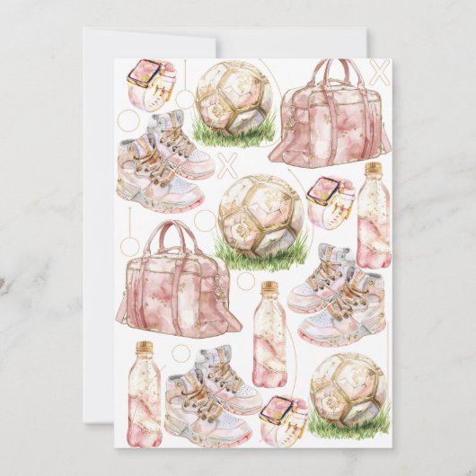 サッカーラグジュアリーガール誕生日 サンキューカード (裏面)