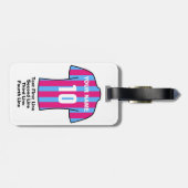 サッカーラゲッジタグ – クラレット&ブルーシャツ付き ラゲッジタグ (裏面横)