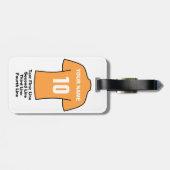 サッカーラゲッジタグ – 古い金ゴールドシャツ付き ラゲッジタグ (裏面横)