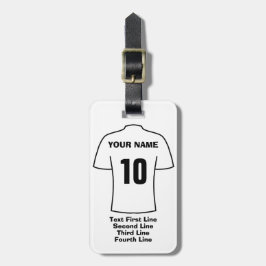 サッカーラゲッジタグ – 白シャツ付き ラゲッジタグ