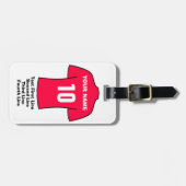 サッカーラゲッジタグ – 赤シャツ付き ラゲッジタグ (正面横)