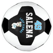 サッカーラマ – 青、黒、白 サッカーボール (回転)