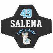 サッカーラマ – 青、黒、白 サッカーボール (フラット)