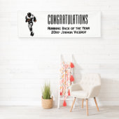 サッカーランニング選手のサッカーカスタム文字 横断幕 (インサイチュ)