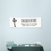 サッカーランニング選手のサッカーカスタム文字 横断幕 (トレードショー)