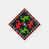 サッカーランニング選手のボール・パターンへの誘導 スタンダードカクテルナプキン (角)