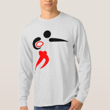 サッカーランニング長袖のバックメンズTシャツ