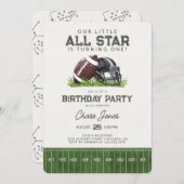 サッカーリトルオールスターバラー誕生日パーティー 招待状 (正面/裏面)