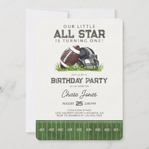 サッカーリトルオールスターバラー誕生日パーティー 招待状