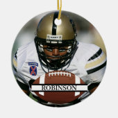 サッカーリーグのキッズスポーツ セラミックオーナメント (正面)