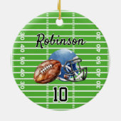 サッカーリーグのキッズスポーツ セラミックオーナメント (裏面)