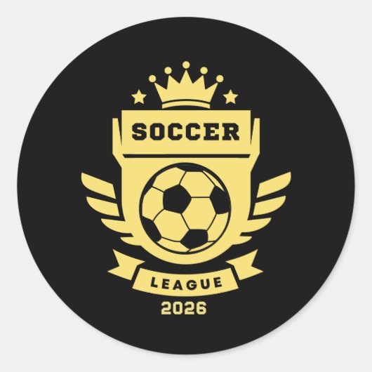 サッカーリーグ2026 ラウンドシール (正面)