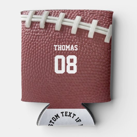 サッカールックの名前と番号パーソナライズされた 缶クーラー (正面)