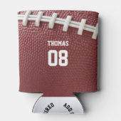 サッカールックの名前と番号パーソナライズされた 缶クーラー (裏面)