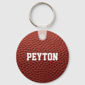 サッカールックキーチパーソナライズされたェーン キーホルダー (正面)