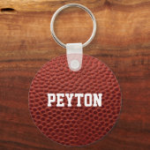 サッカールックキーチパーソナライズされたェーン キーホルダー (正面)