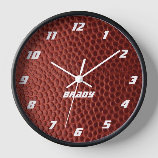 サッカールックパーソナライズされたウォール時計 壁時計 (正面)
