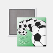 サッカールールSqマグネット/緑 マグネット (正面/裏面)