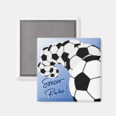 サッカールールSqマグネット/青 マグネット (正面/裏面)