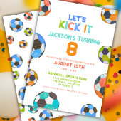 サッカーレッツキックイットボーイズ誕生日招待状 招待状