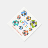 サッカーレッツキック男子誕生日 スタンダードカクテルナプキン (角)