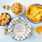 サッカーレッツキック男子誕生日 ペーパーボウル