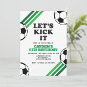 サッカーレッツキック緑の誕生日 招待状 (スタンド正面)