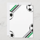 サッカーレッツキック緑の誕生日 招待状 (裏面)