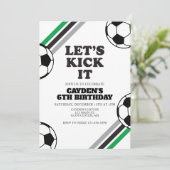 サッカーレッツキック誕生日 招待状 (スタンド正面)