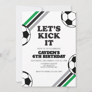 サッカーレッツキック誕生日 招待状